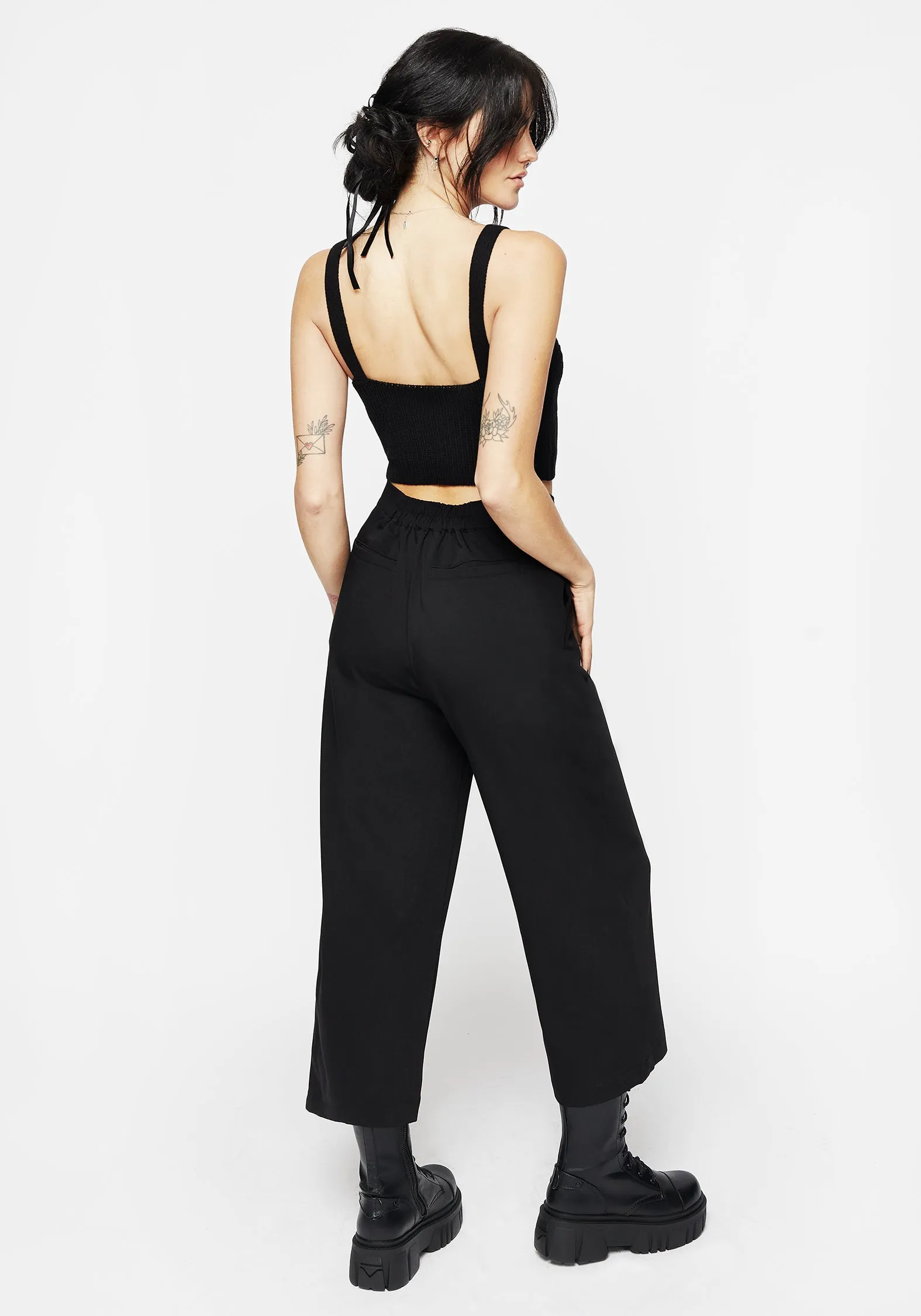 Urban Mood Wearable Art Eustacia Wide Leg Culotte Trousers