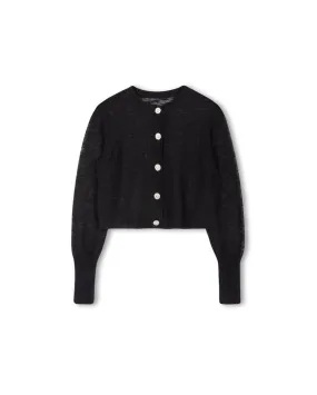 Comfortable apparel Gem Button Cardigan