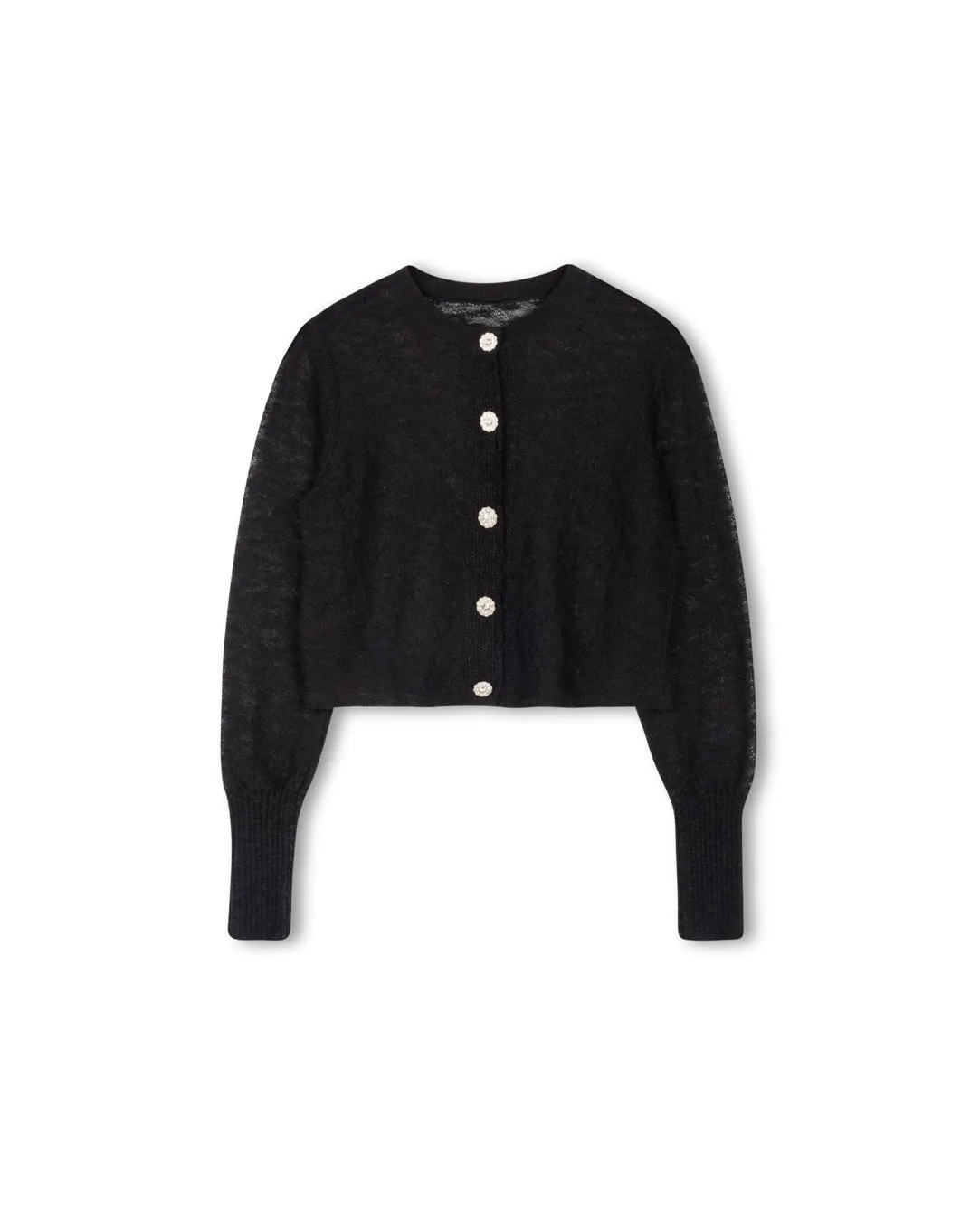 Gem Button Cardigan Cable Stitch Anti Pilling Finish