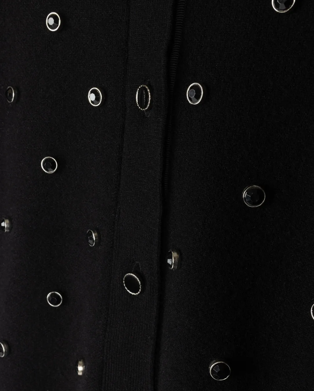 Sleek Design Gem Detailed Cardigan