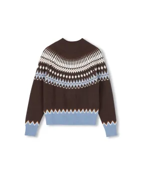 Geometric Cable Knit Turtleneck Outdoor Ready Seasonal Smart