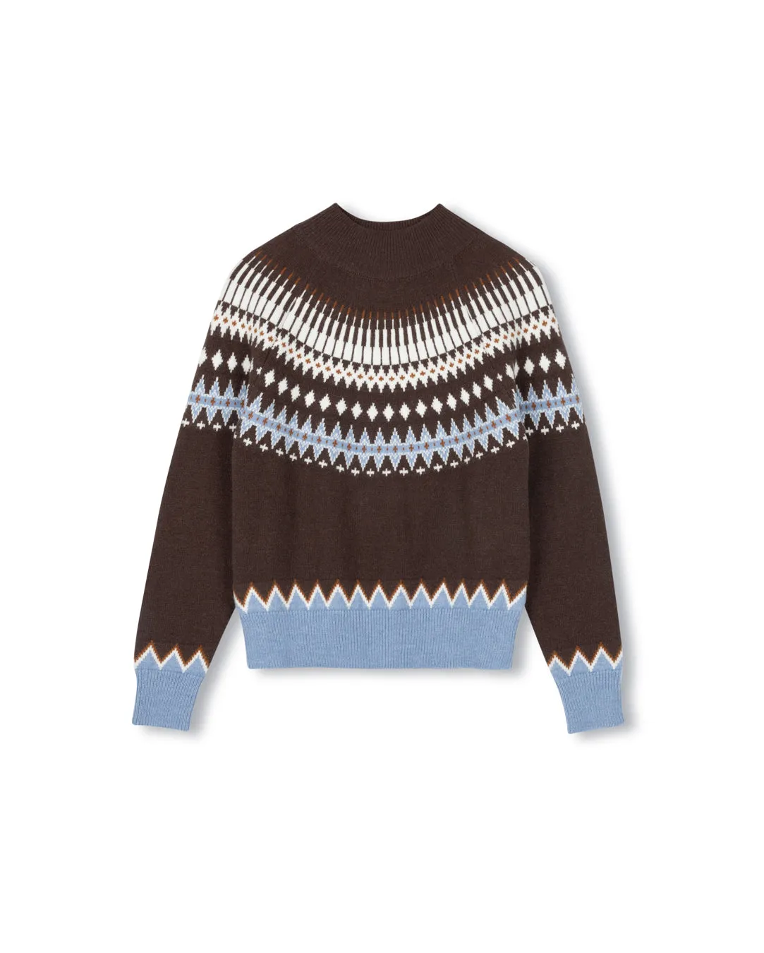 Geometric Cable Knit Turtleneck Outdoor Ready Seasonal Smart