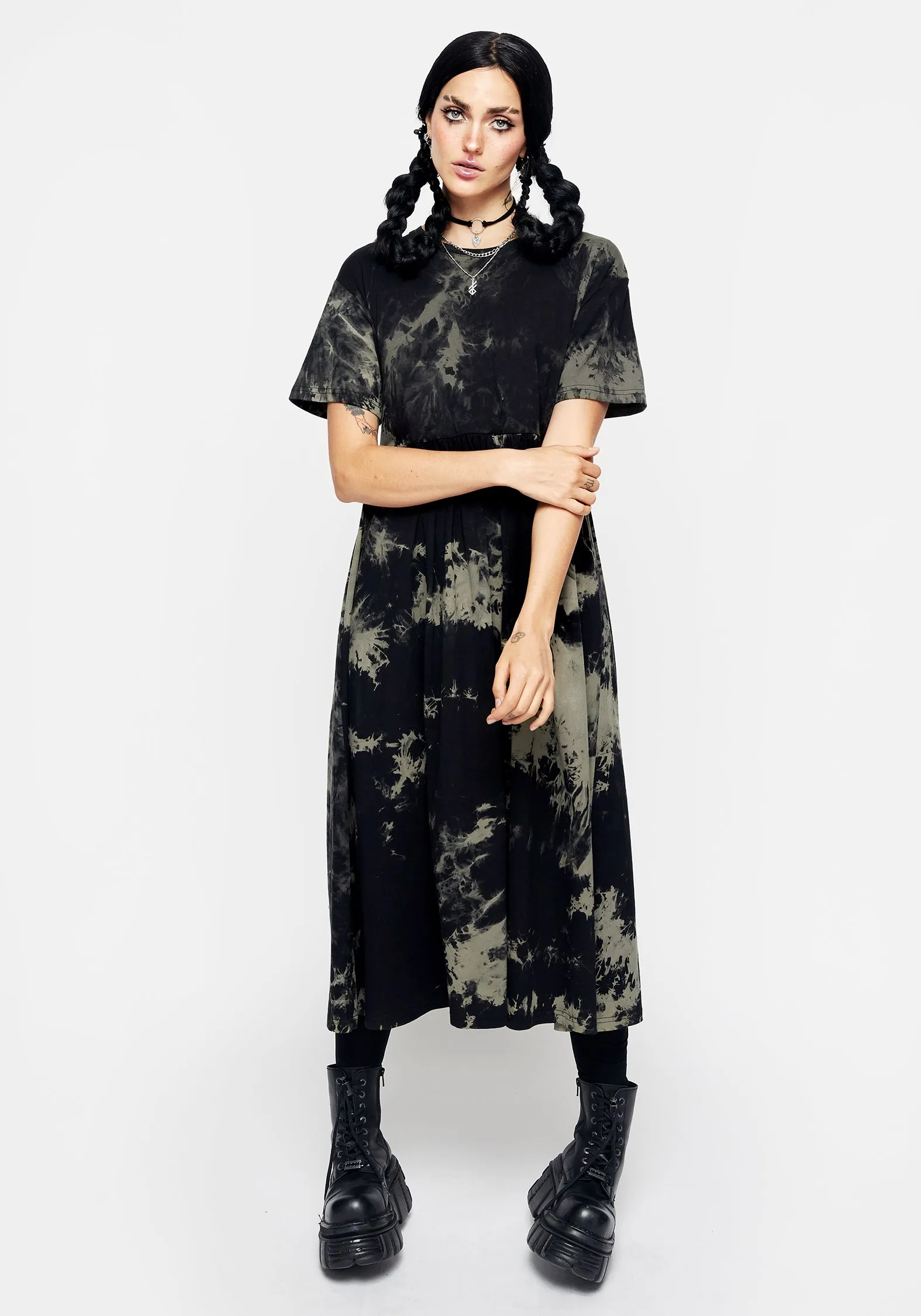 Grievance Tie Dye Midi Dress Sporty Look