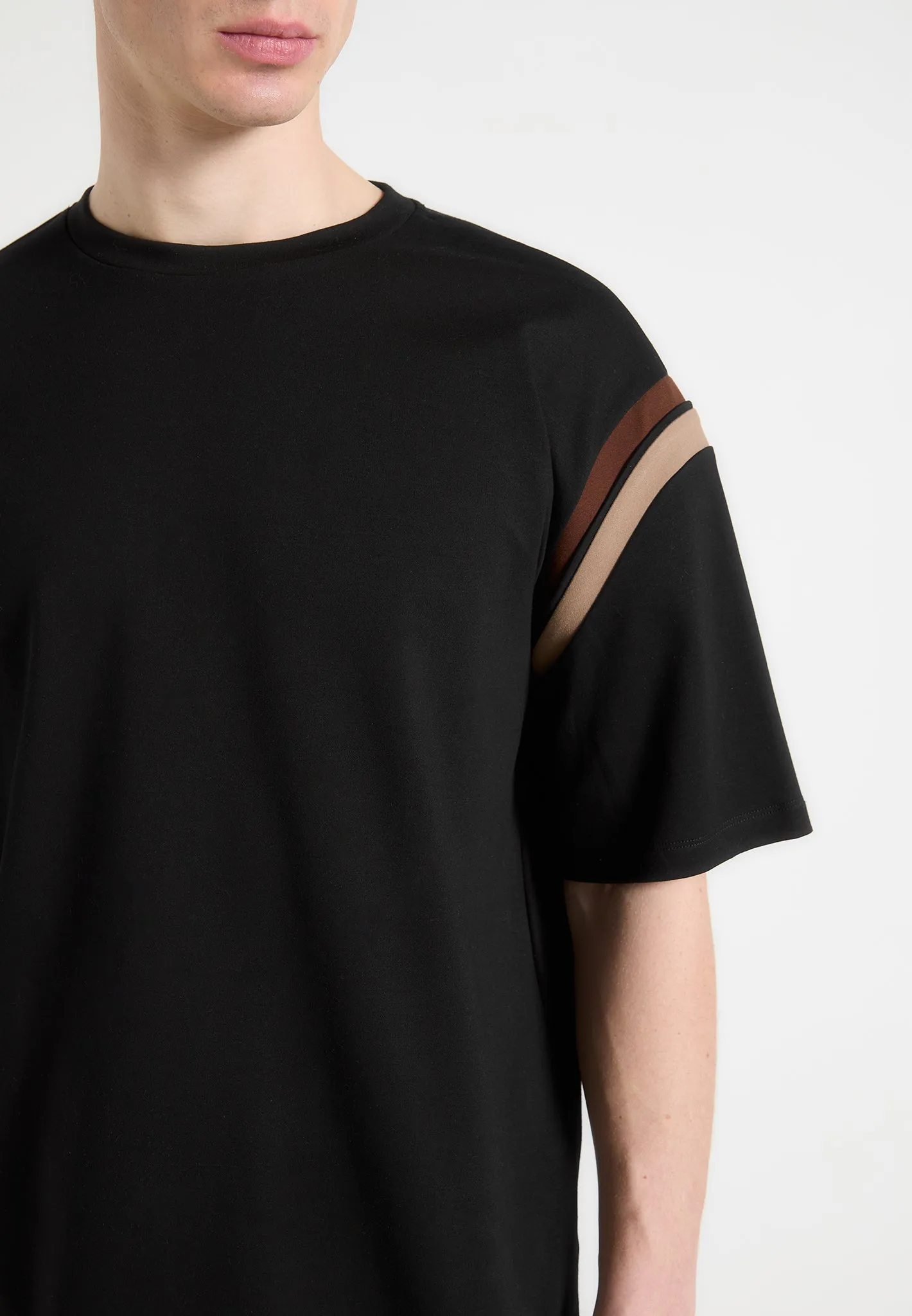 Georges - Varsity T-Shirt - Black/Taupe Petite Option