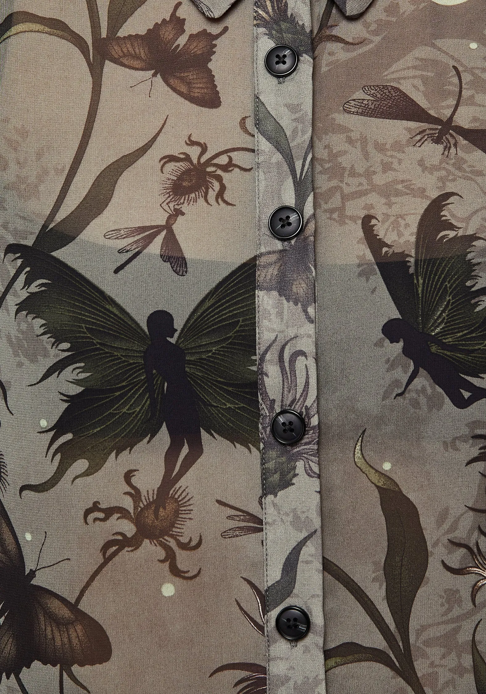 Cultural Inspired Gloriana Floral Print Chiffon Shirt