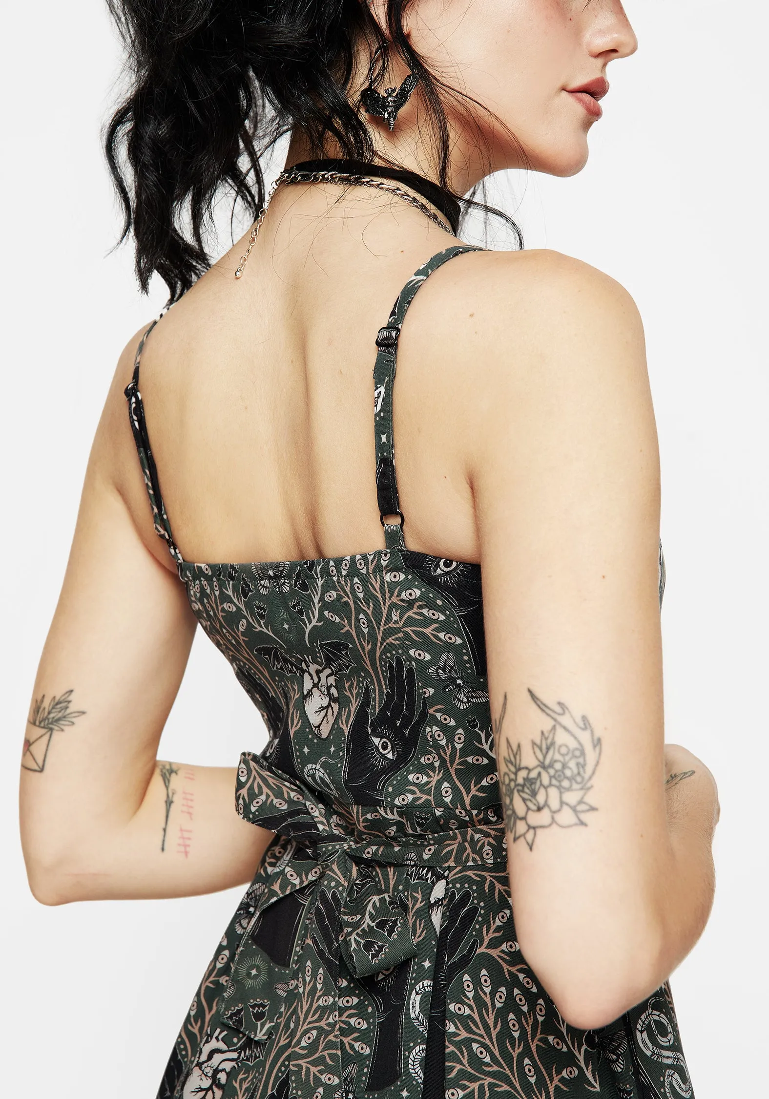 Hemlock Mini Apron Dress - Green Cozy Flex