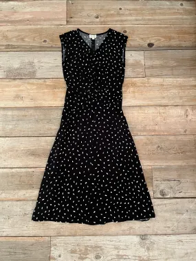 Xena Dress in Black Abstract Dot Clean Touch