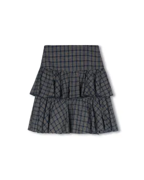 Hand Stitched Classic Design Grad Layer Plaid Skirt