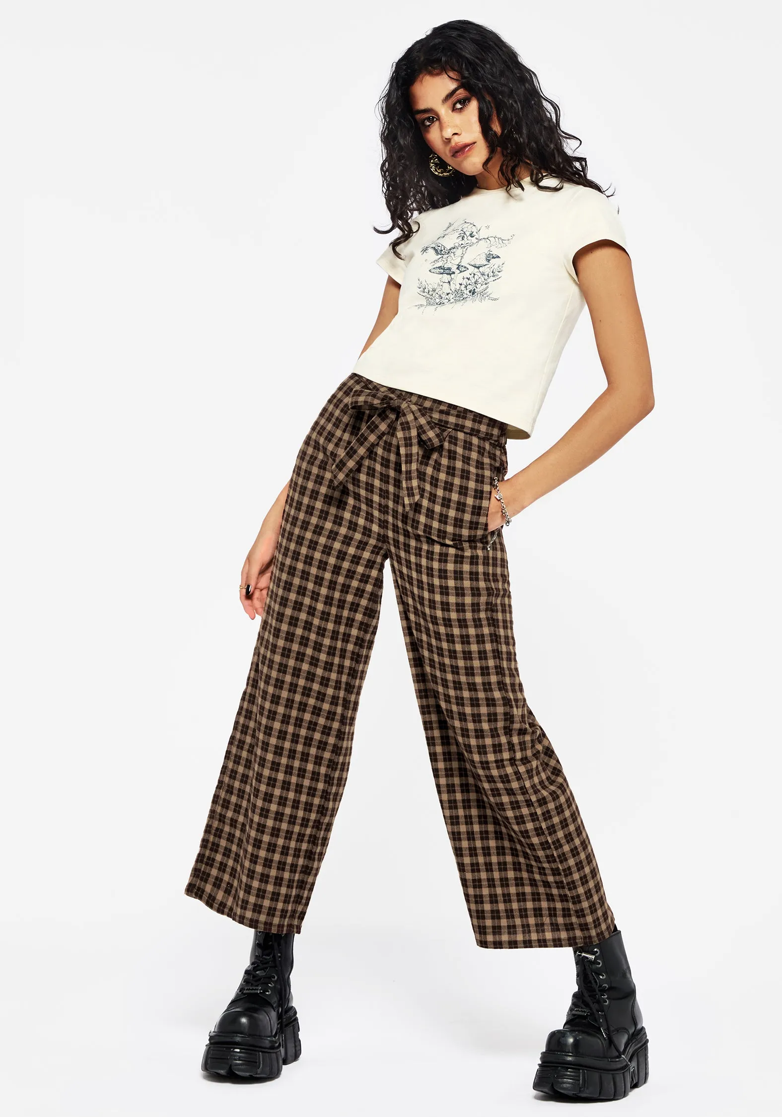 Terra Wide Leg Culotte Trouser - Brown Style Innovation understated look