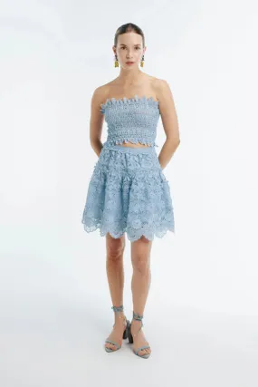 Collared formality Casual Vibes HARPER MINI SKIRT SKY