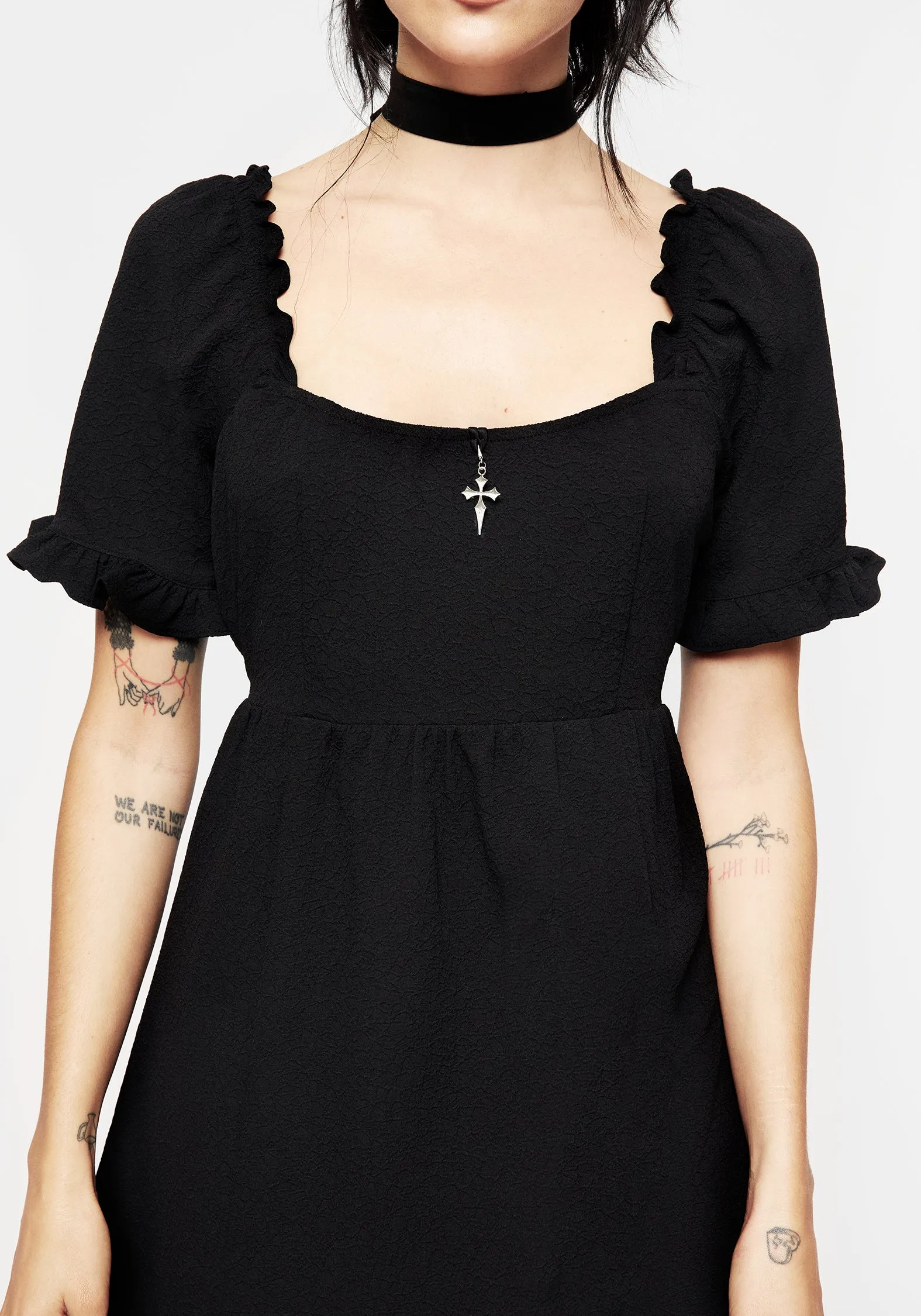 All-Season Wear Hathor Frill Mini Dress