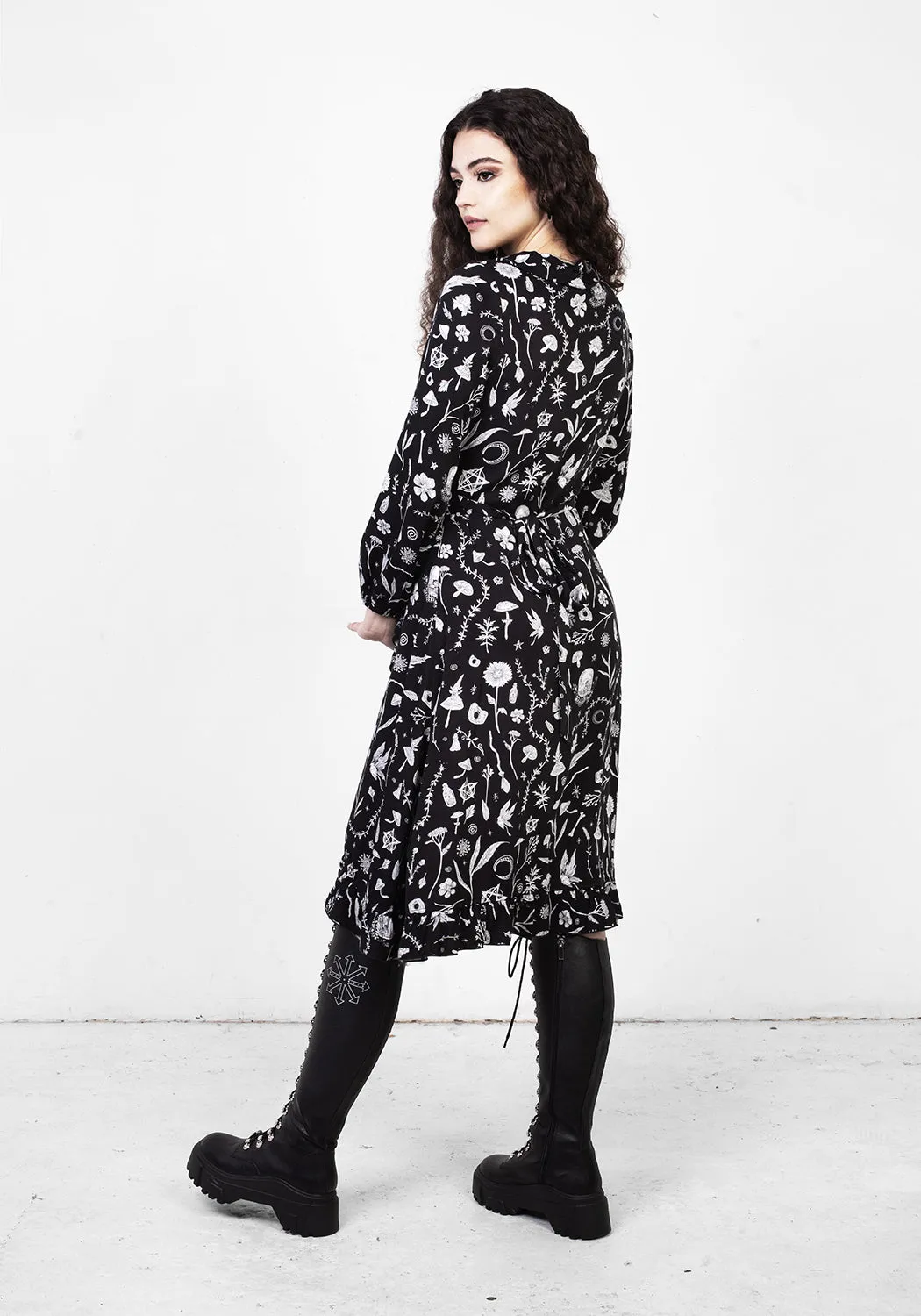 Fashionable Comfort Wear HEDGEWITCH RUFFLE WRAP ABOVE KNEE DRESS