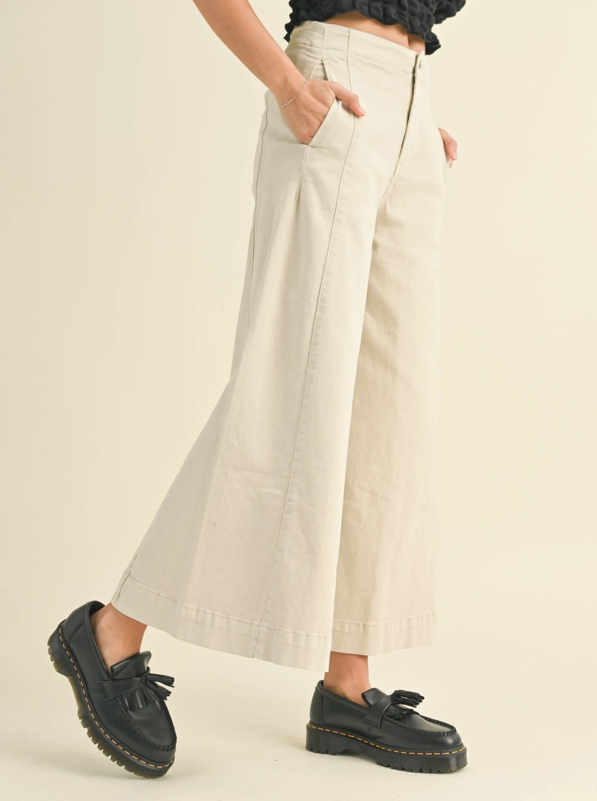 Stylish Sunny Vibes Office Friendly Hepburn Wide Leg Trouser