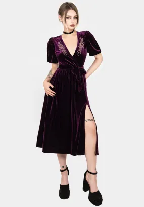 Hera Embroidered Midi Wrap Dress Style focused Layered Movement