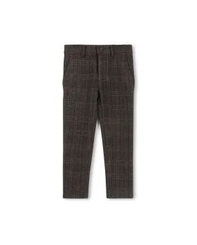 Mesh Ventilation Zones Herringbone Plaid Stretch Pants