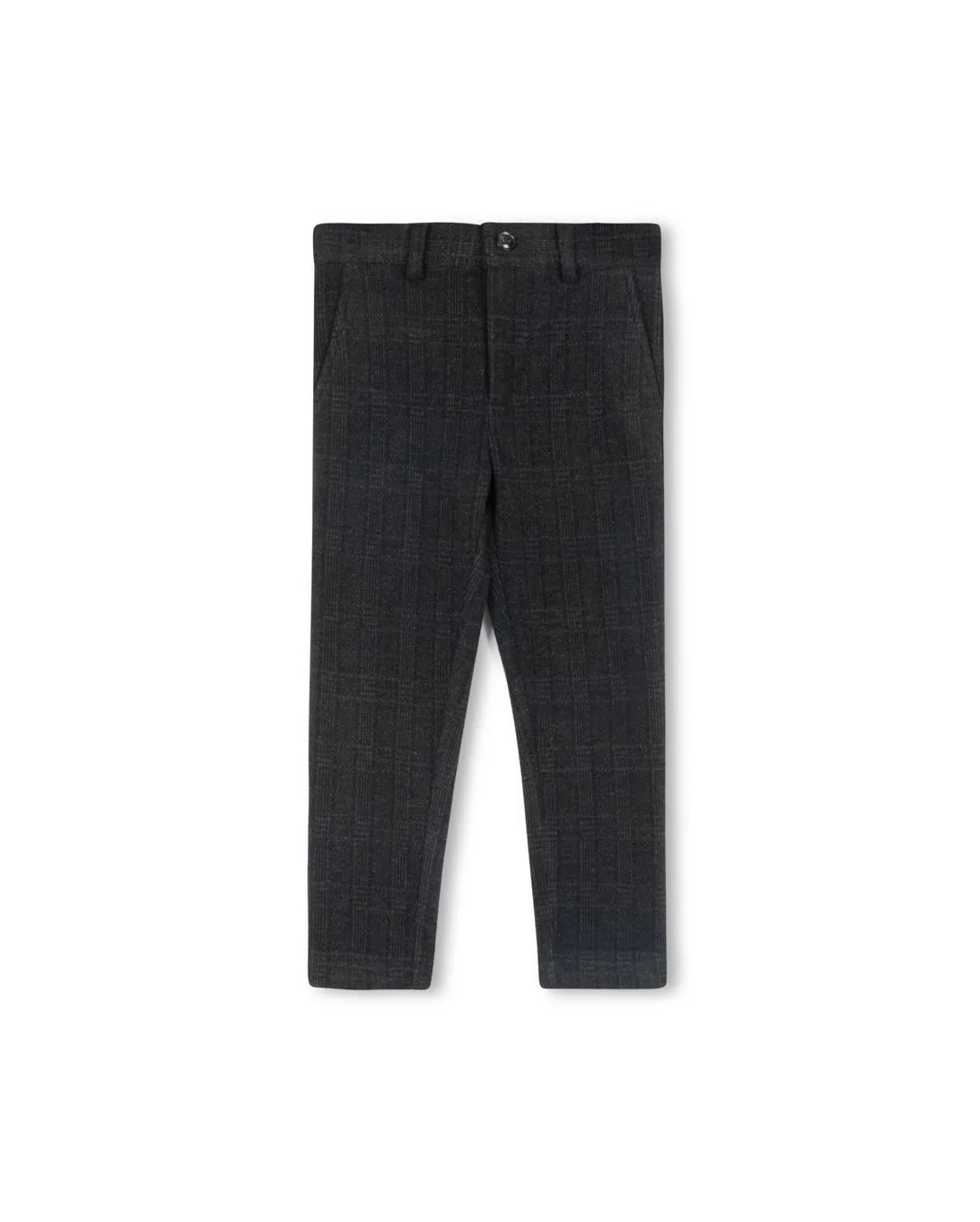 Gym Comfort Non Roll Waistband Herringbone Plaid Stretch Pants