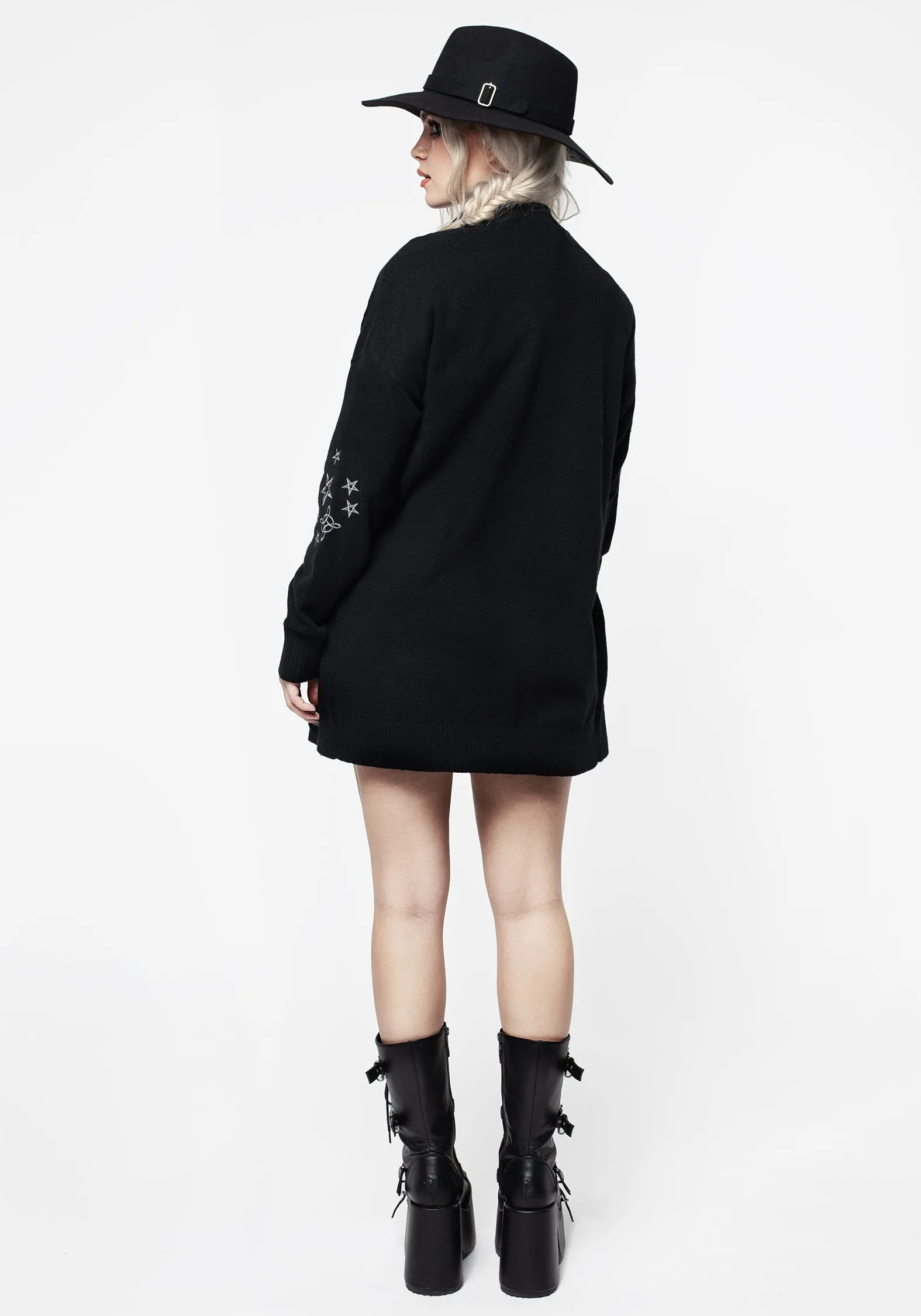 Tailored Seams FadeResistant Finish Hex Embroidered Cardigan