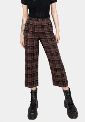 Hickory Check Straight Leg Trousers Comfort Mood Fashion Fusion