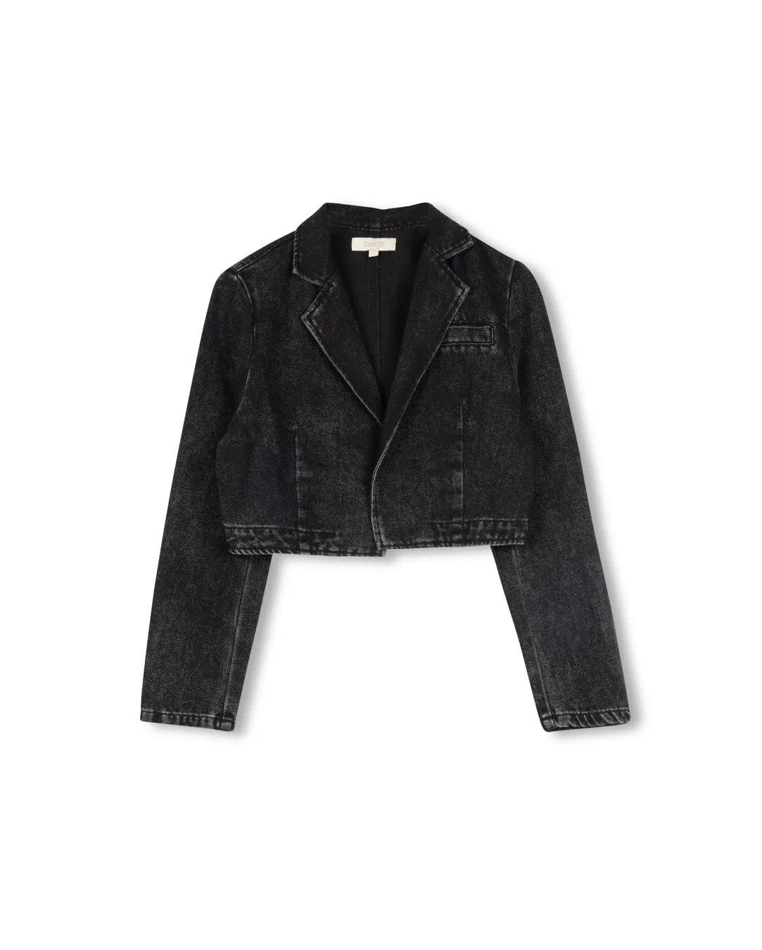 water proof Compression Fit Technology Denim Cropped Blazer