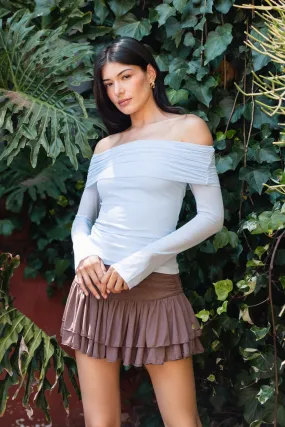 Snag Free Fabric Flattering Waist Brooke Ruffle Mini Skirt