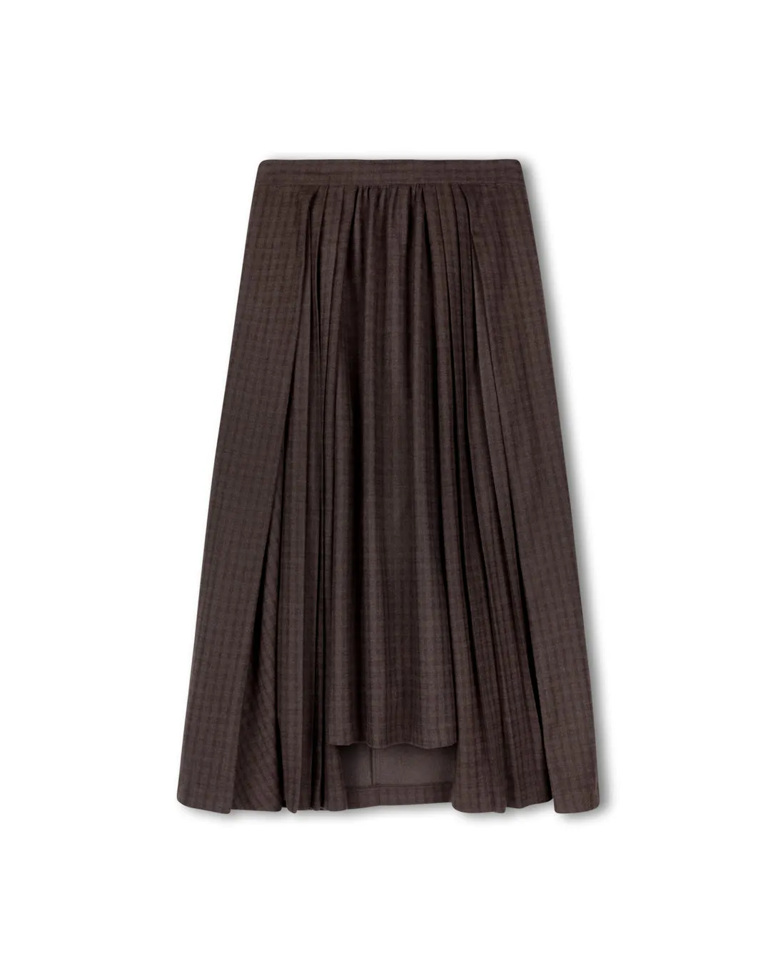 Petite Fit Eco conscious High Low Wool Skirt
