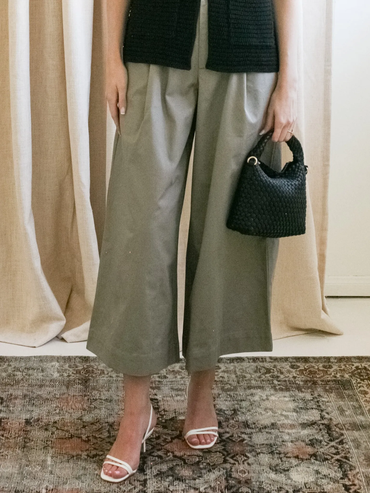 Travel Outfit Student Outfit Lightweight Wendy Wide Leg Pant - Stone