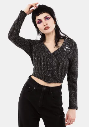 HILDEGARD EMBROIDERED KNIT CARDIGAN No-Fuss Look Relaxed Cut