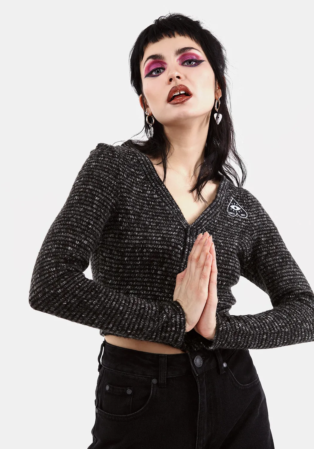 HILDEGARD EMBROIDERED KNIT CARDIGAN Travel Ready Cozy Finish