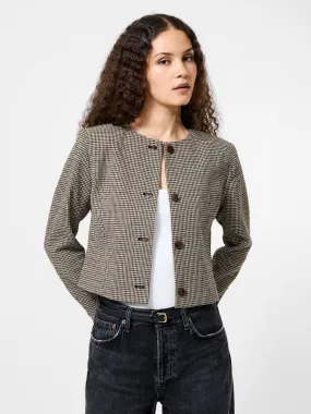 Houndstooth Wool Jacket AntiStaticFinish