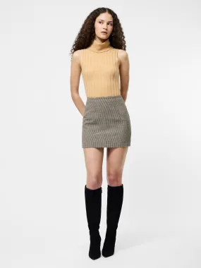 Houndstooth Wool Mini Skirt Subtle Mood Bold Edge