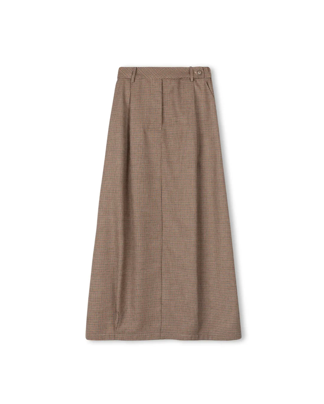 Houndstooth Wool Skirt Recycled Polyester