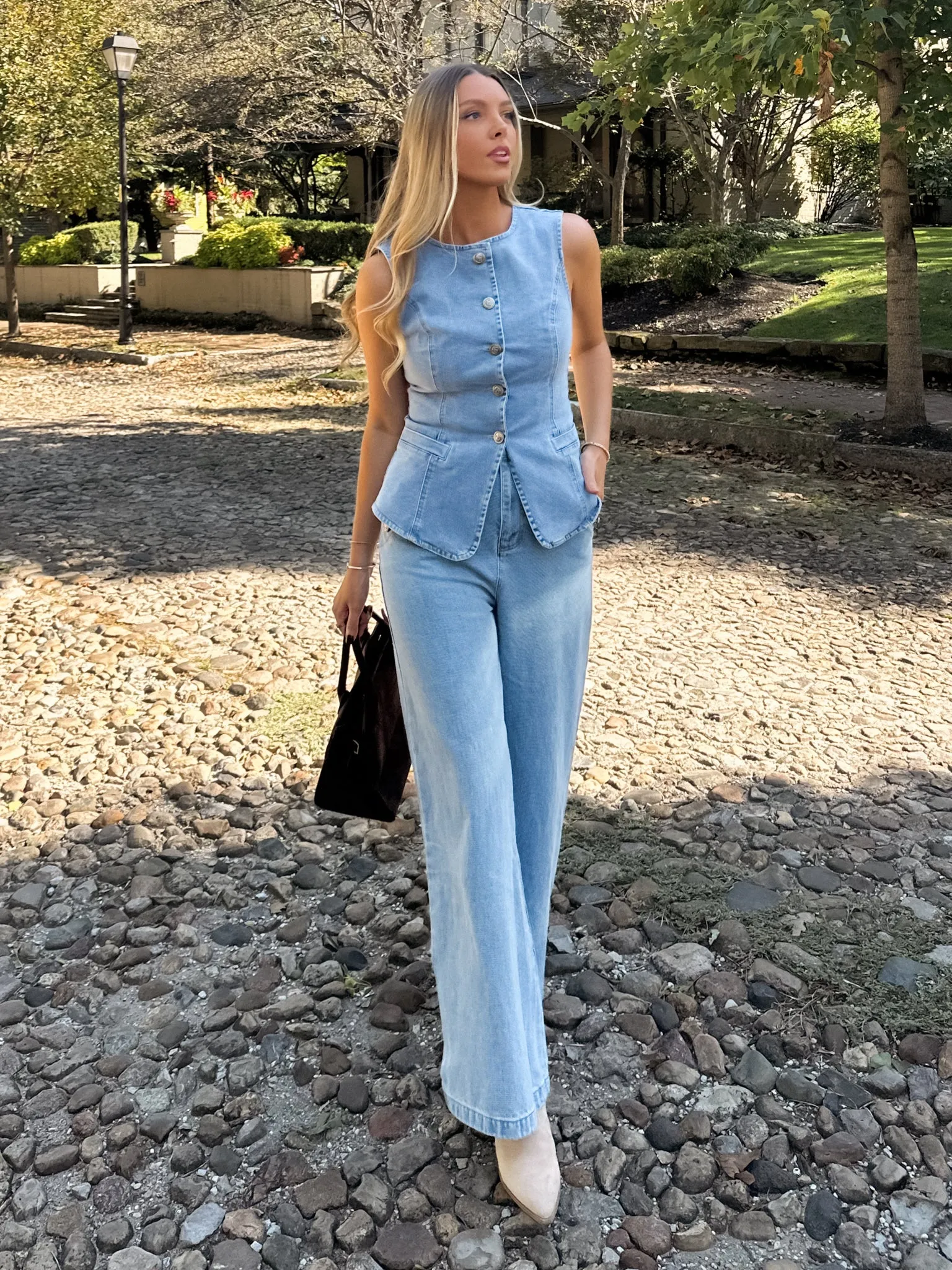 Non Chafing Seams Hudson Wide Leg Pants - Final Sale