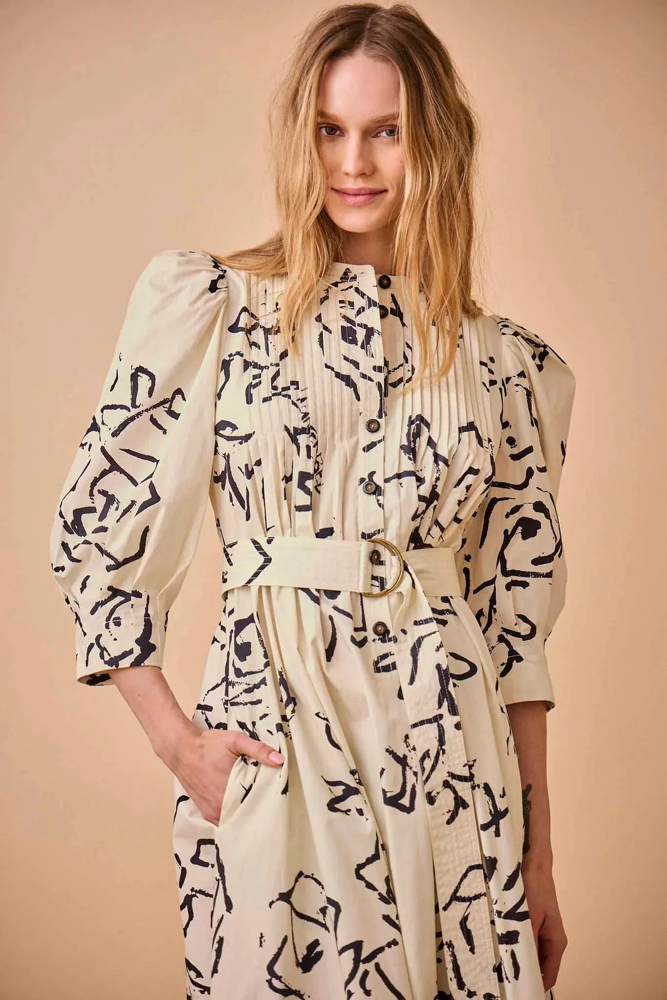 Hunter Bell Lyle Dress Onyx Amaryllis Layer Ready Outdoor Ready