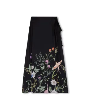 Hyer Crepe Ribbon Belt Skirt Luxury Feel