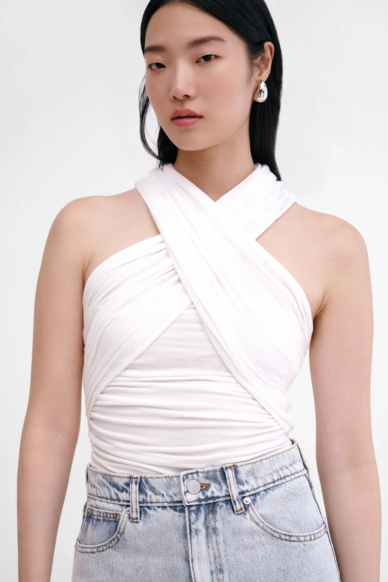 Alyssa Infinity Top MicroPerforated Details FrictionResistant Fabric