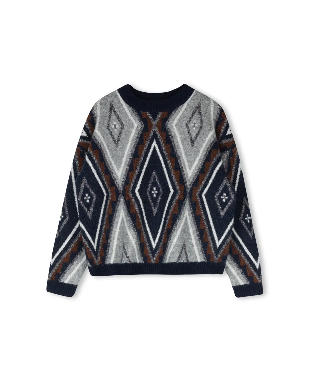Shape Detailed Sweater Soft Fabric Look