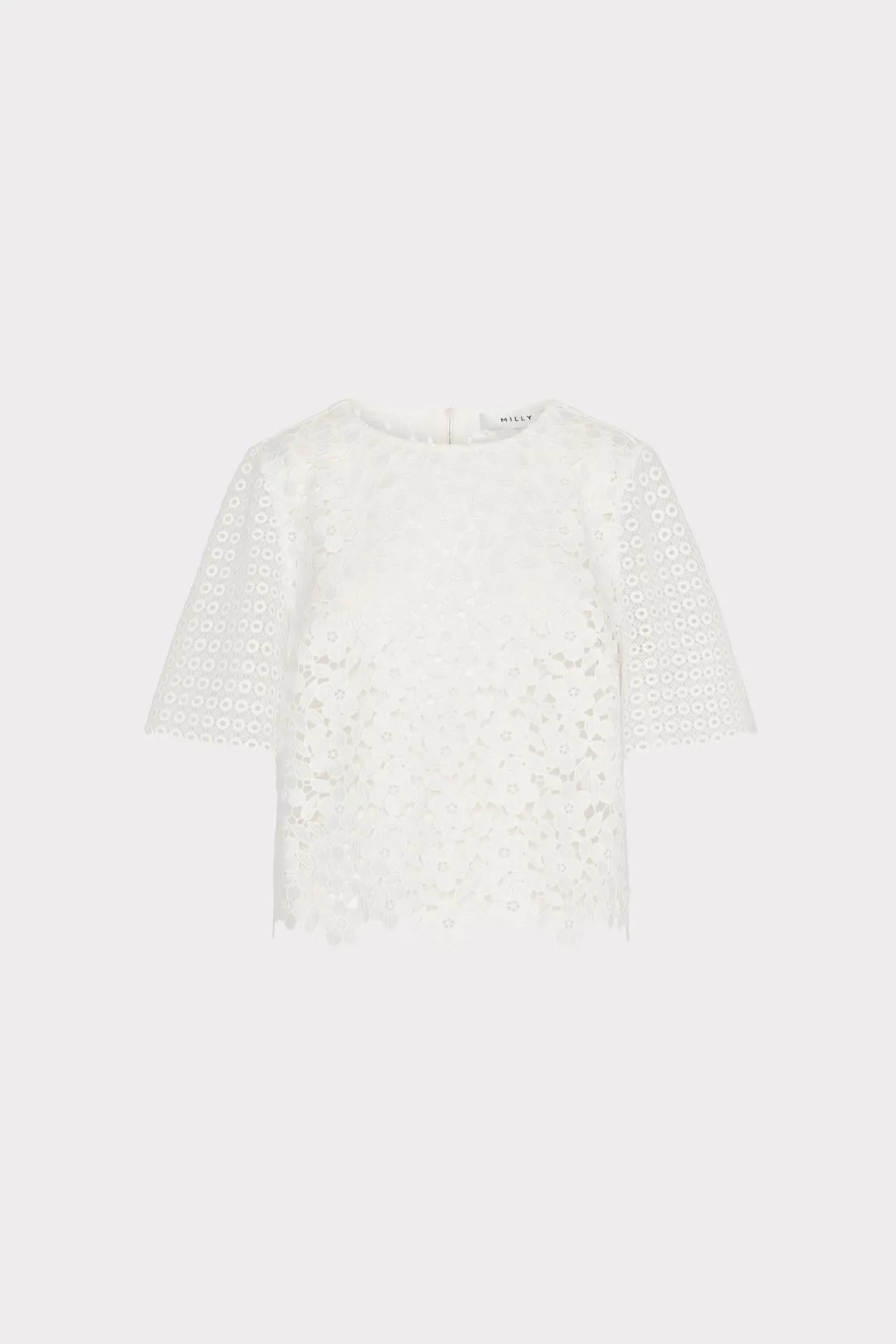 Ultra Soft Texture HighElasticity Thread Floral Geo Combo Lace Top