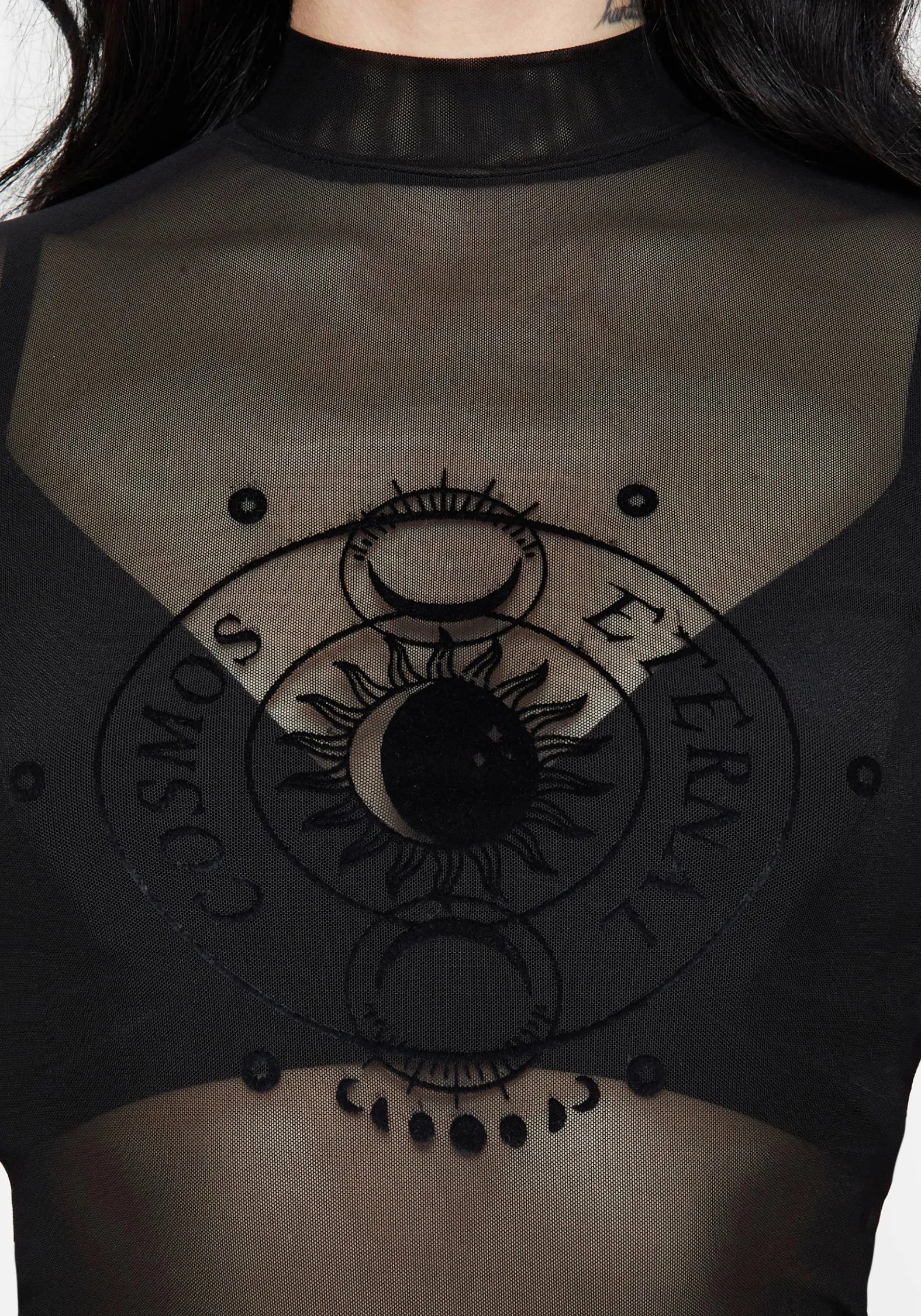 Vernal High Neck Mesh Short Sleeve Top Stylish Jacket Adjustable Cuff System