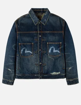 EVISU X GDC Washed Relax Fit Denim Jacket Sun Protection Fabric Wicking Inner Lining