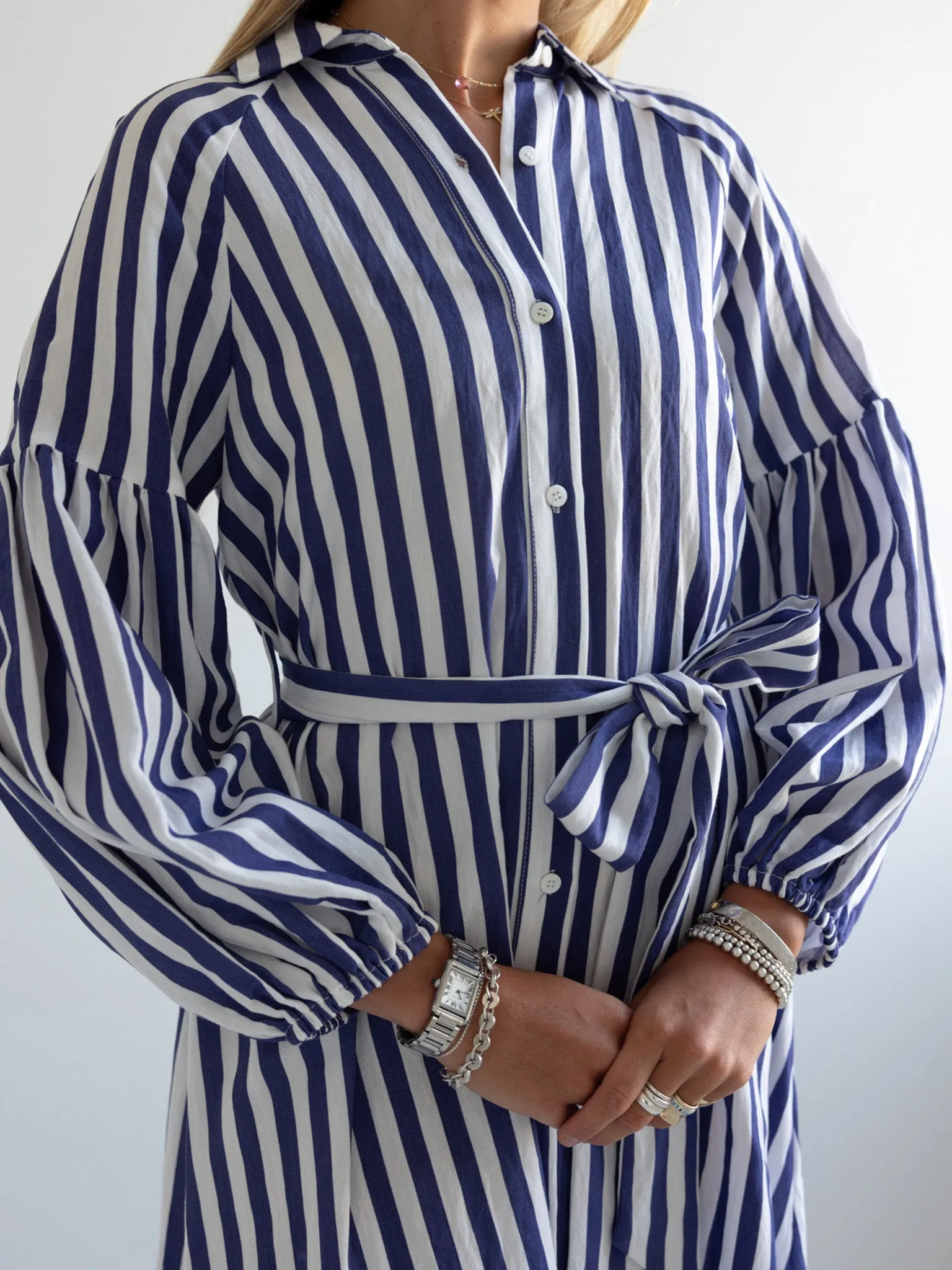 Minimal Comfort Fashion Fit Ischia Navy Stripe Dress