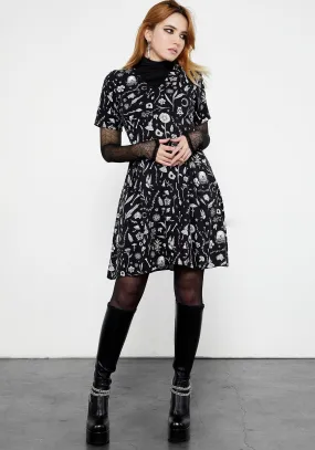 Hedgewitch Mini Dress Layered Neckline Summer-ready mini dress