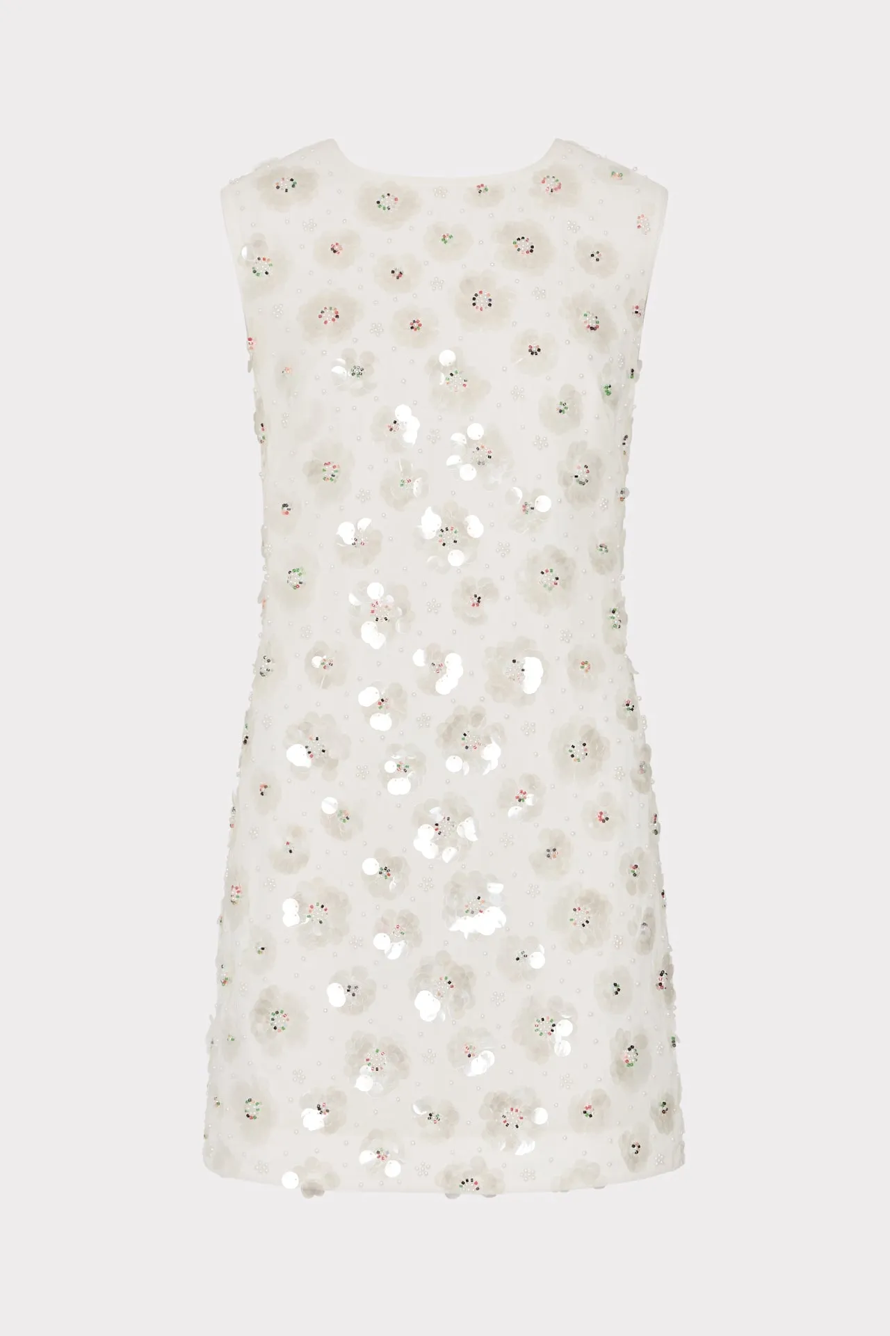 Day Magic Statement Neck Ivette Fleur Paillette Shift Mini Dress