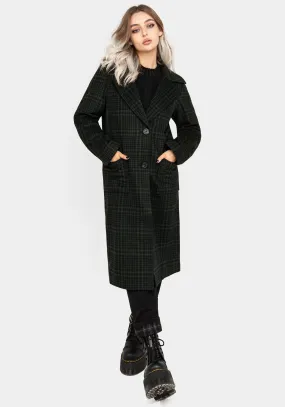 Flexible Mobility Lightweight Insulation Technology Jackdaw Check Wool Blend Duster Coat