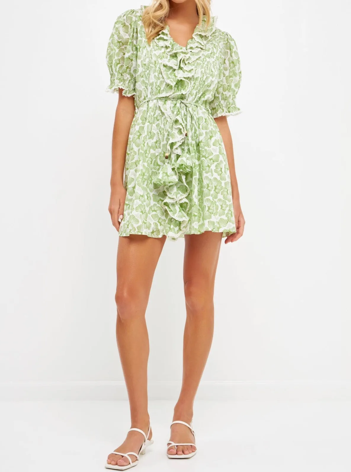 New Spirit Chic Comfort Look Jade Ruffle Dress
