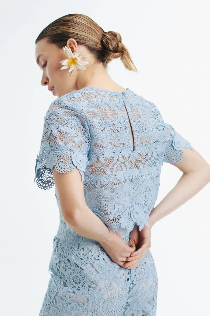 Relaxed fit wear JANE TOP SKY