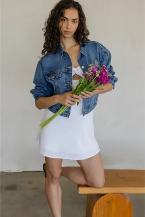 Coastal Soft Light Mood Jasmine Strapless Mini Dress