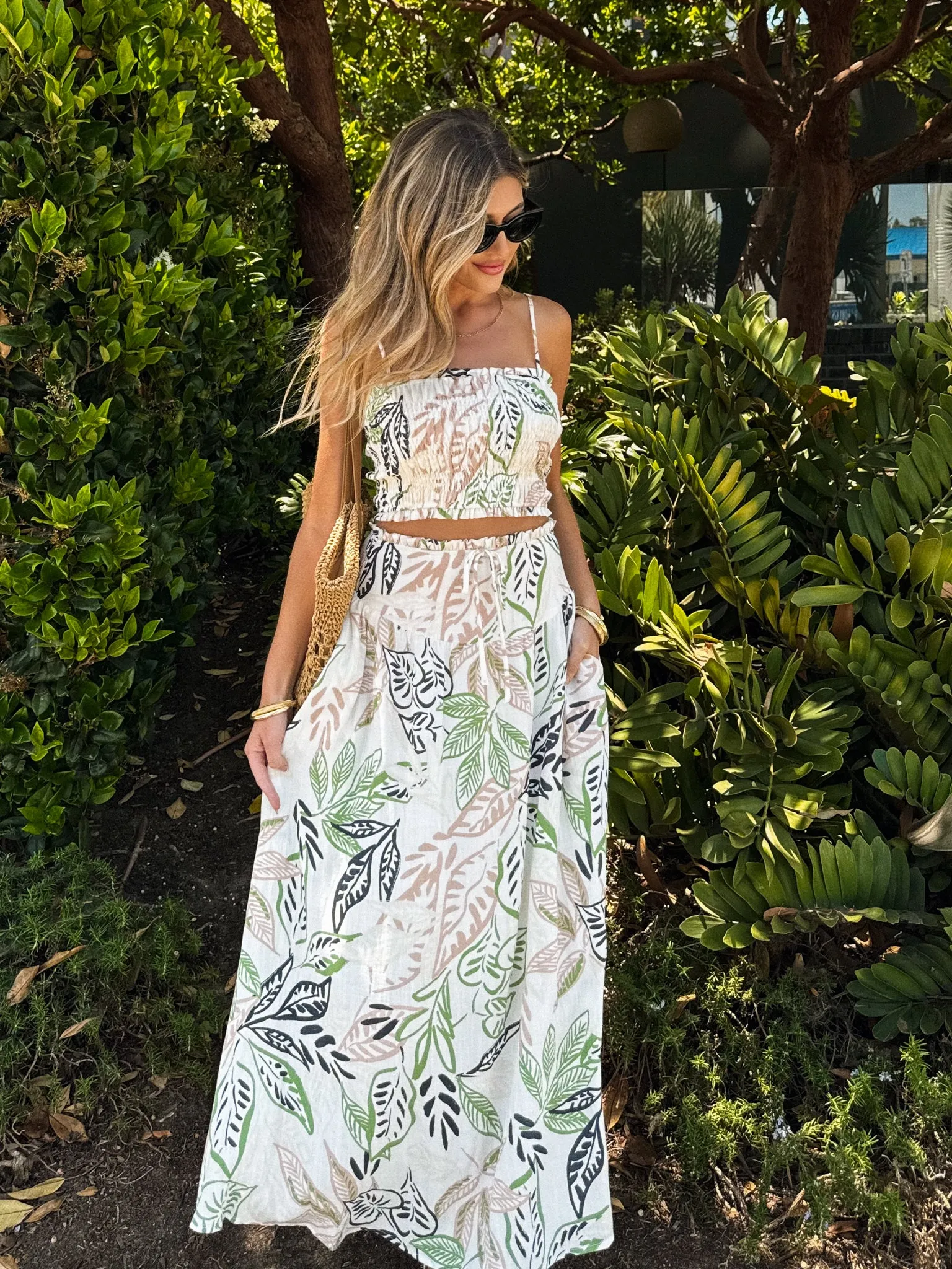 Chill Wear Breathable Yarn Jet Lagged Smocked Top - Final Sale