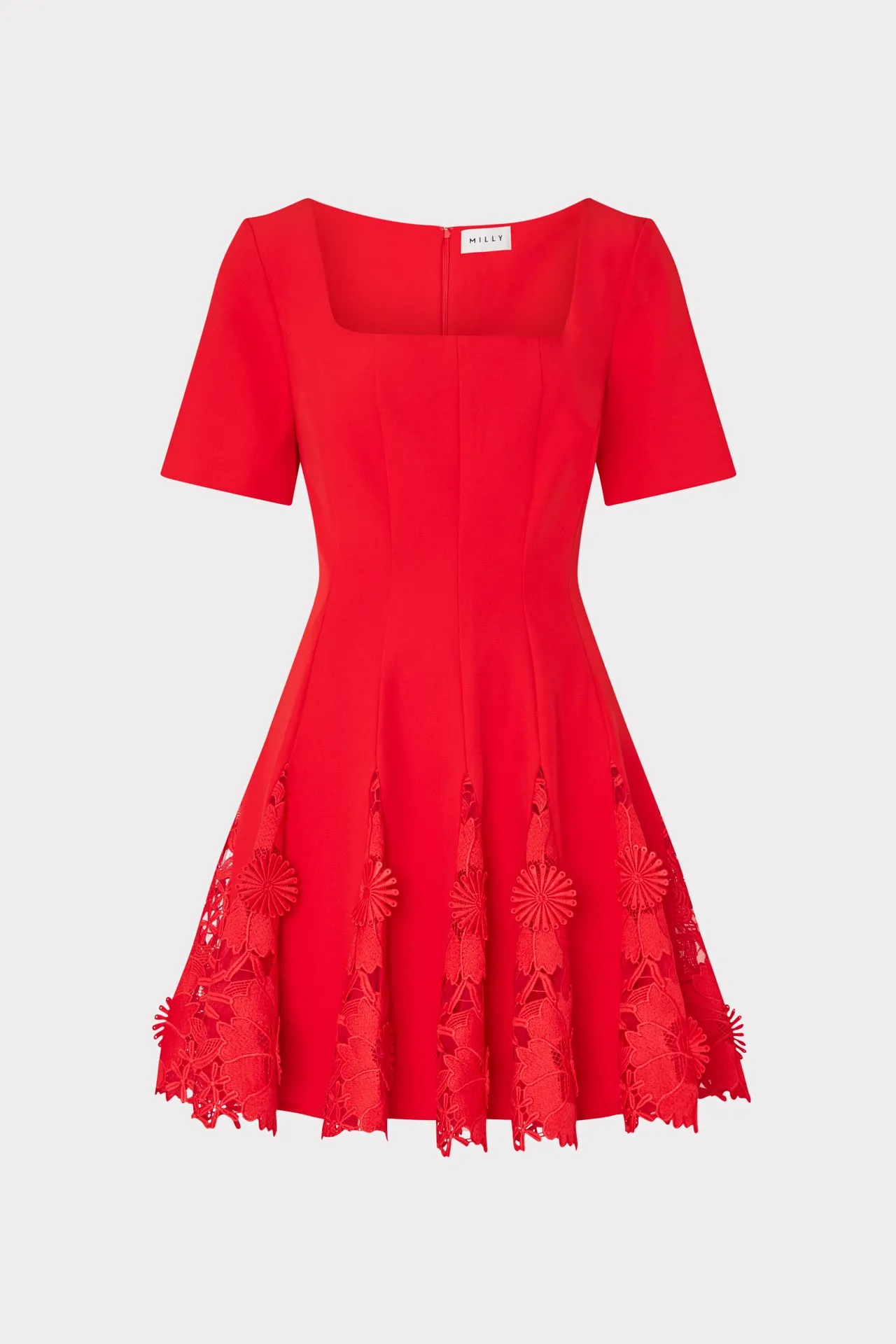 Light Flow Soft-touch Joy Lace Combo Mini Godet Dress