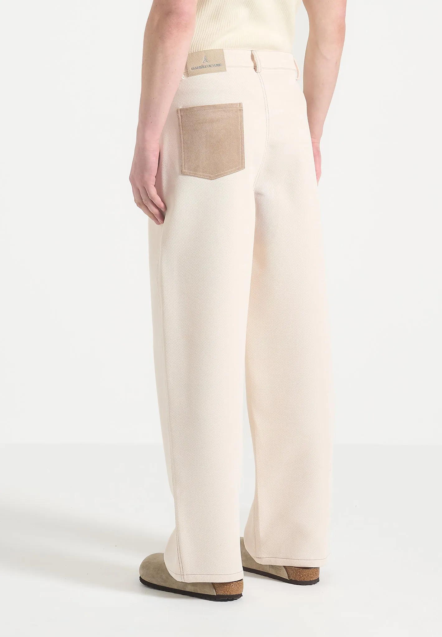 Fit Anytime Lazare - Wide Leg Twill Jeans - Cream