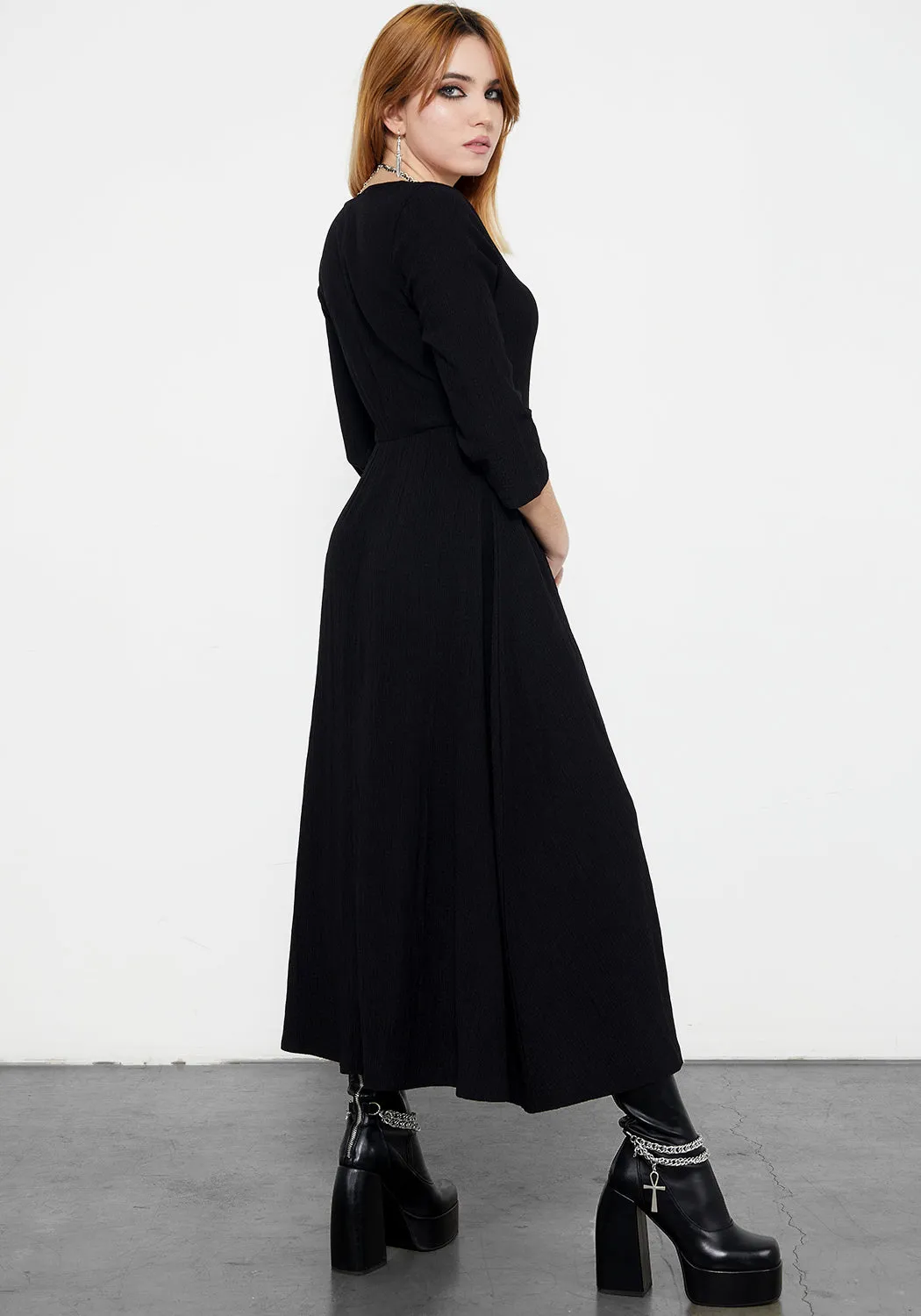 Feel Good Minimalist Design Kasdeya Lace Up Midaxi Dress